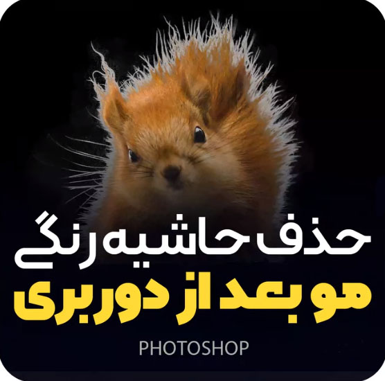 حذف حاشیه رنگی اطراف مو بعد از دوربری در فتوشاپ